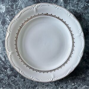 Vintage Crown Regent Dinner Plate Replacement with Gold Accents made in Romania